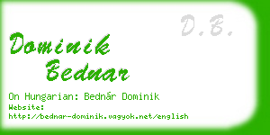 dominik bednar business card